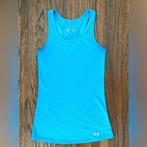 Under Armour Heat Gear Ribbed Racer Tank, Electric Blue, S